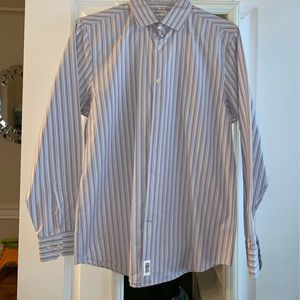 Mens striped button down shirt